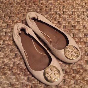 Cream Tory Burch flats